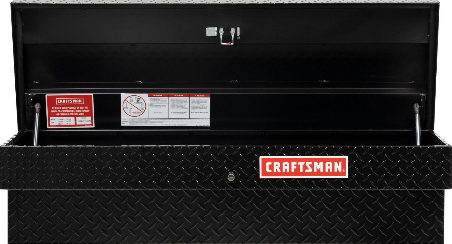 CRAFTSMAN 46.86-in x 15.73-in x 13.27-in Matte Black Aluminum Crossover Truck Tool Box
