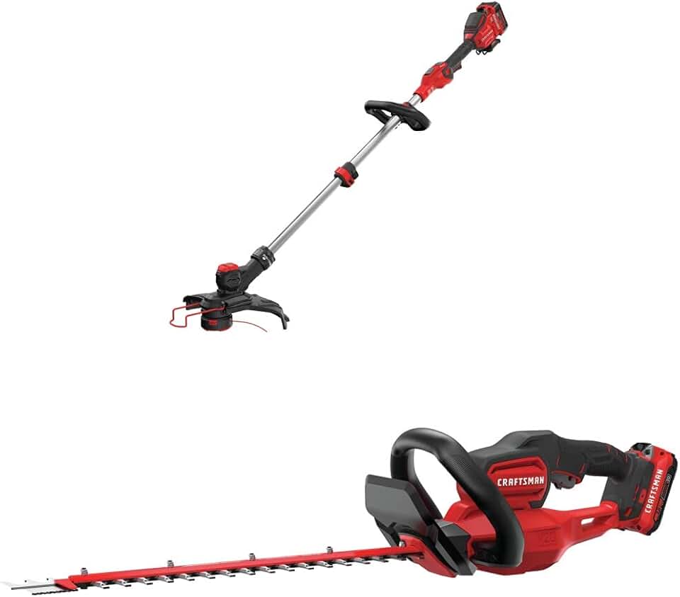 CRAFTSMAN CMCST910M1 V20* MAX String Trimmer with CMCHTS820D1 V20* 22