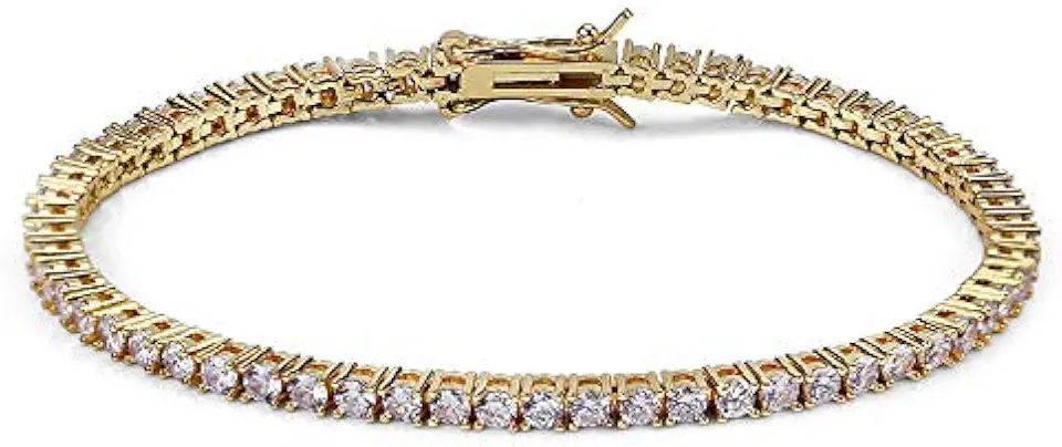 14K Gold Tennis Bracelet with Dazzling 3mm Moissanite Diamond for Women - - A Perfect Jewelry Gift and Quality Craftsmanship