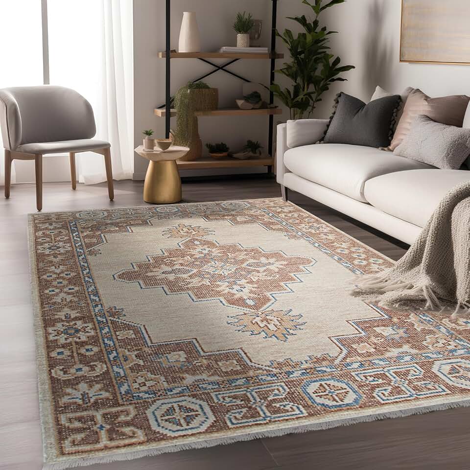 EORC IE477BG9X12 Hand-Knotted Wool Oriental Rug, Beige - Timeless Elegance and Luxurious Craftsmanship