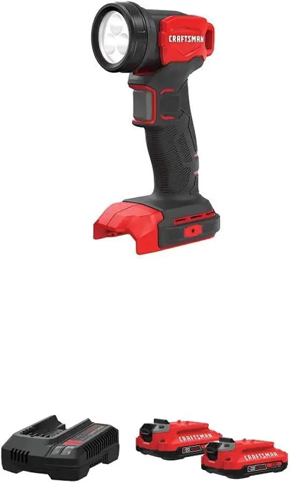CRAFTSMAN V20 LED Work Light with Battery & Charger Starter Kit, 2.0 Ah (CMCL020B & CMCB202-2CK)