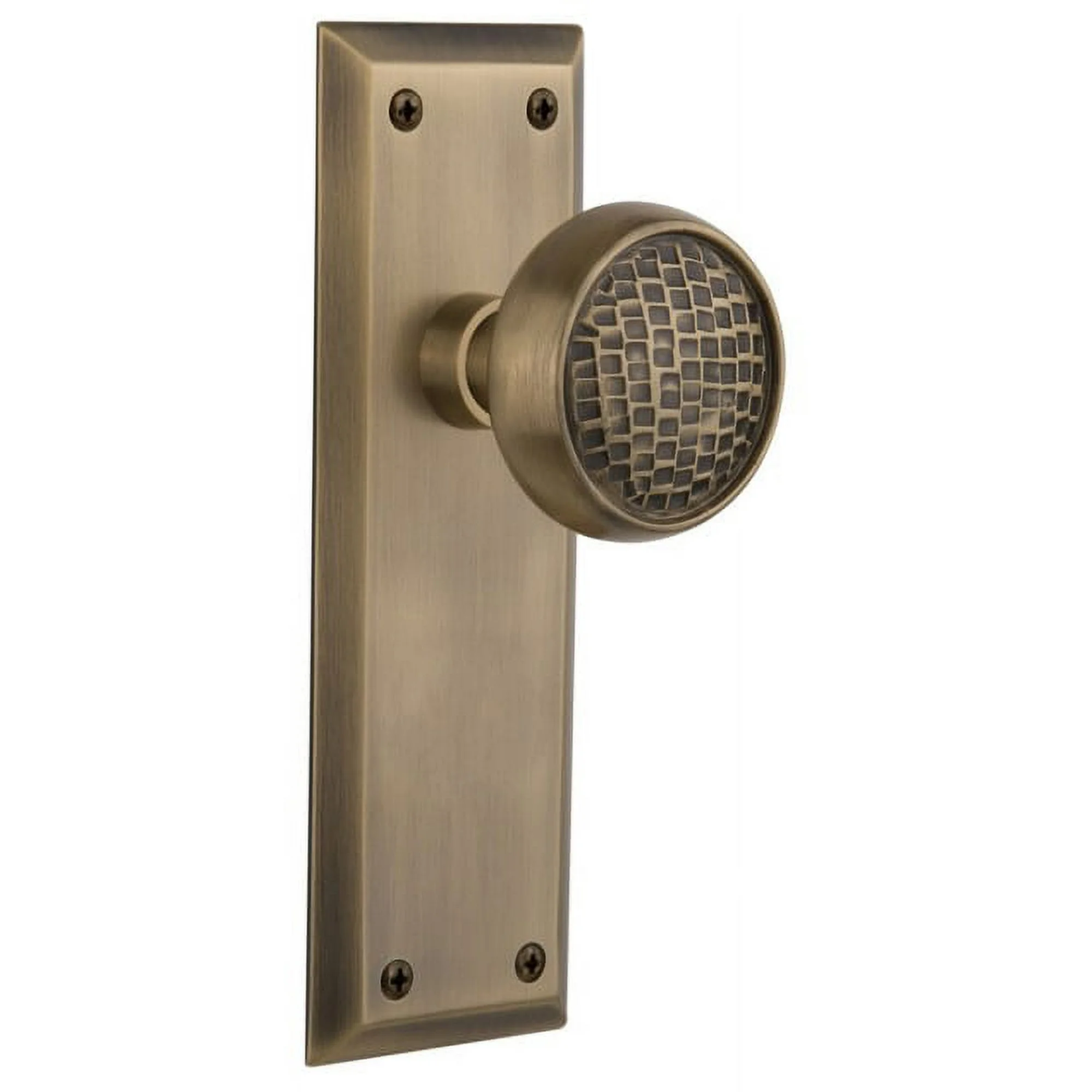 Nostalgic Warehouse Nykcra_Psg_238_Nk Craftsman Solid Brass Passage Door Knob Set