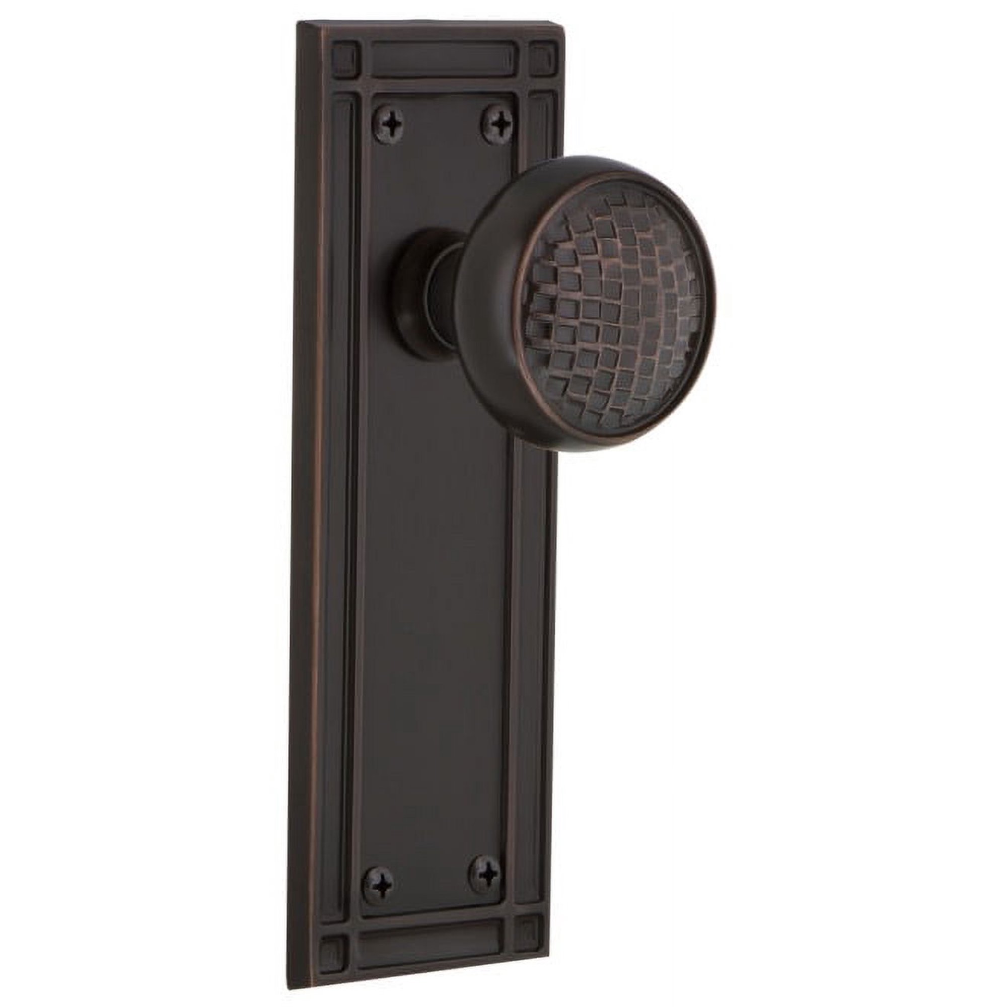 Nostalgic Warehouse Miscra_Psg_234_Nk Craftsman Solid Brass Passage Door Knob Set - Bronze