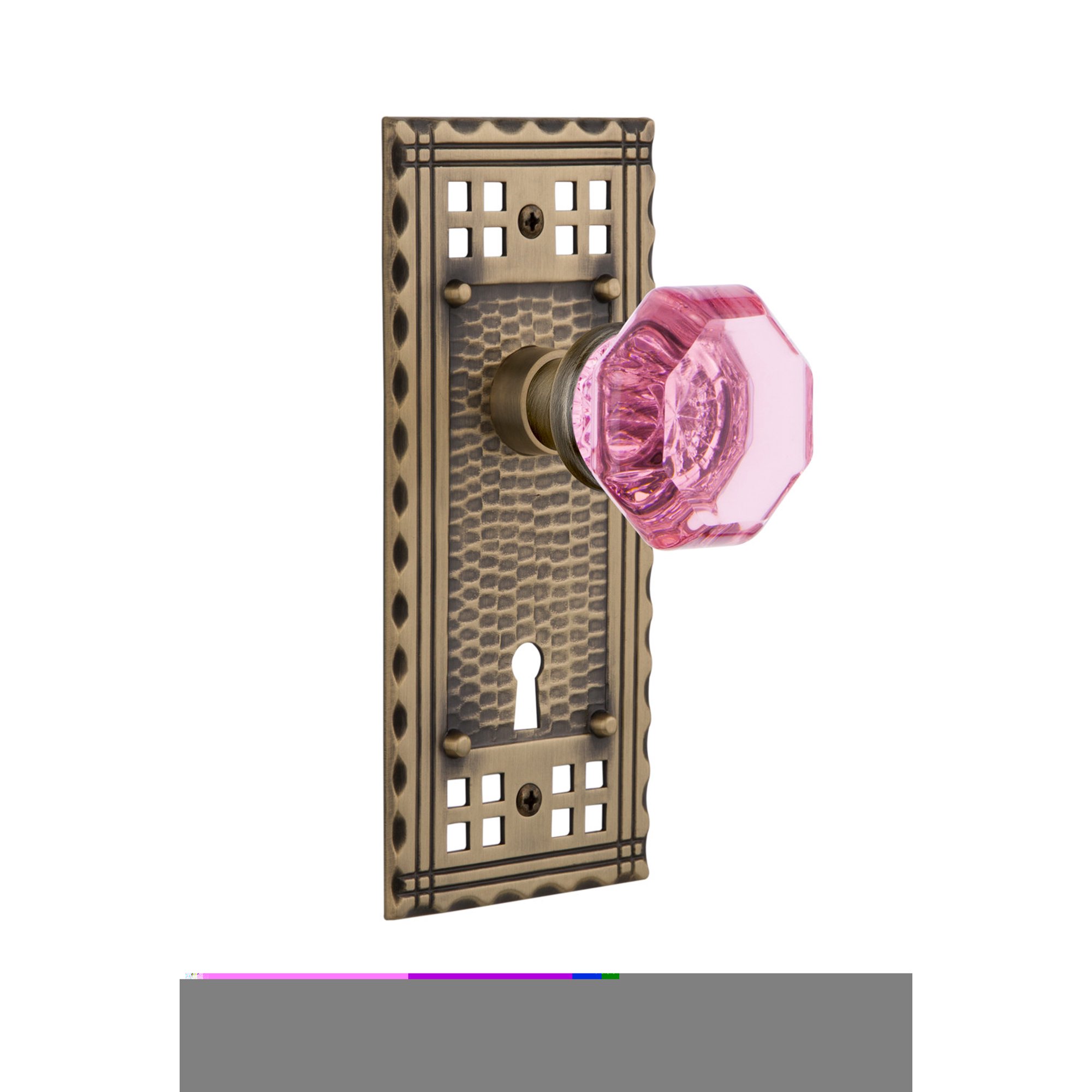 Nostalgic Warehouse Waldorf Door Knob with Craftsman Plate