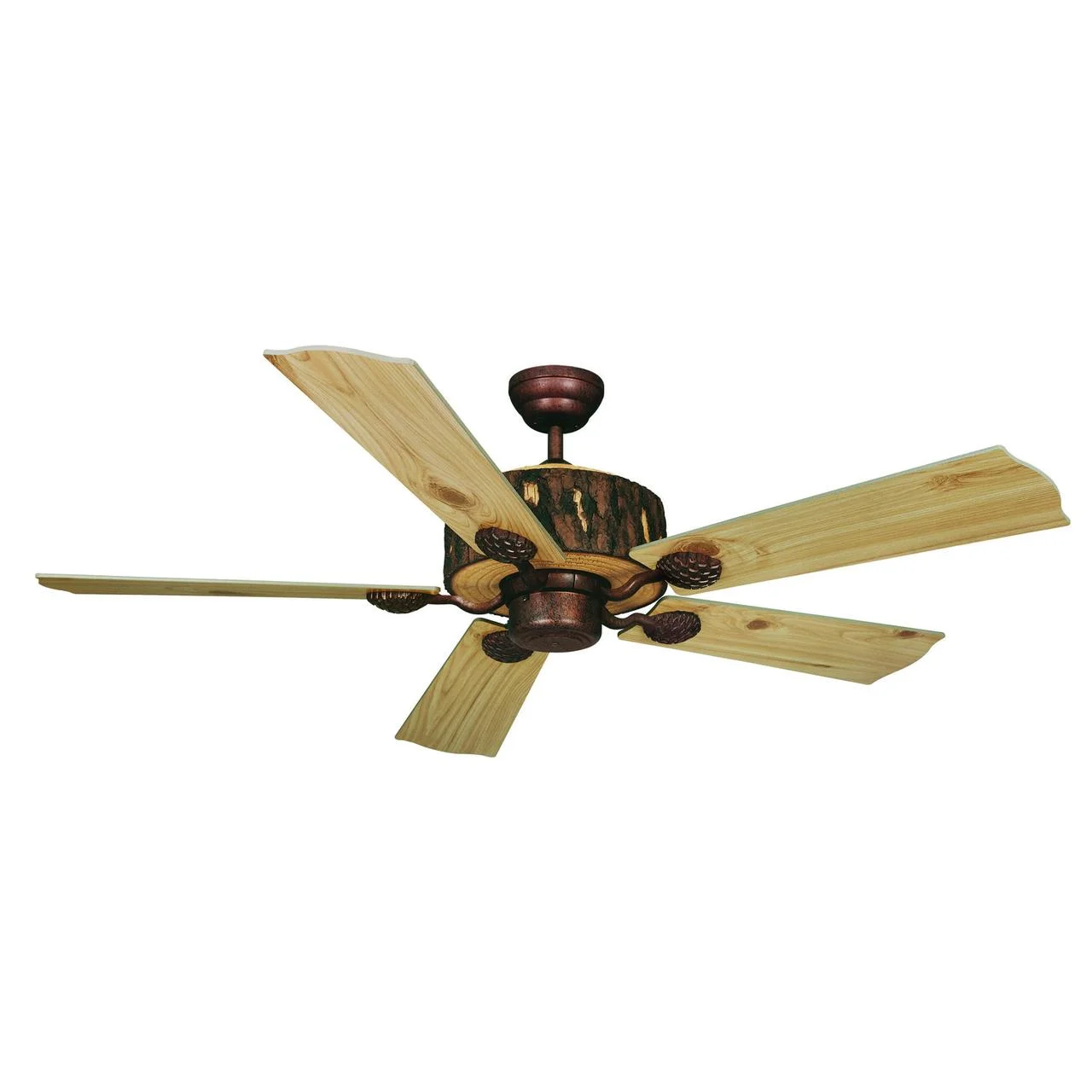 Maykoosh Coastal Craftsman Log Cabin 52-In. Bronze Wood Rustic Ceiling Fan