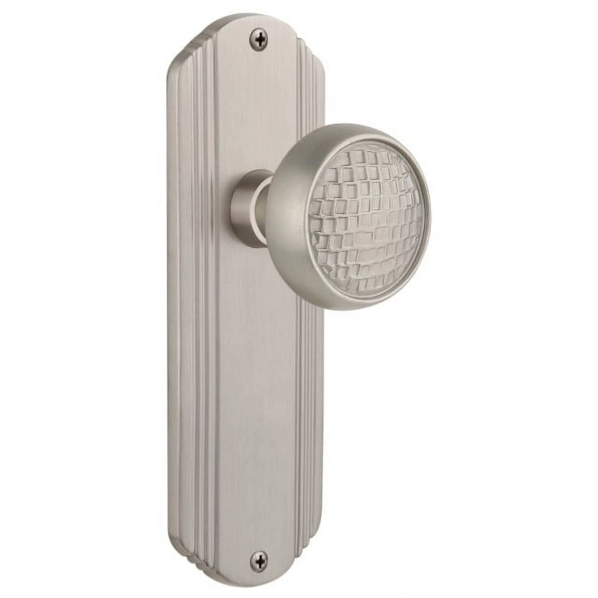 Nostalgic Warehouse Deccra_Dp_Nk Vintage Craftsman Solid Brass Dummy Door Knob Set