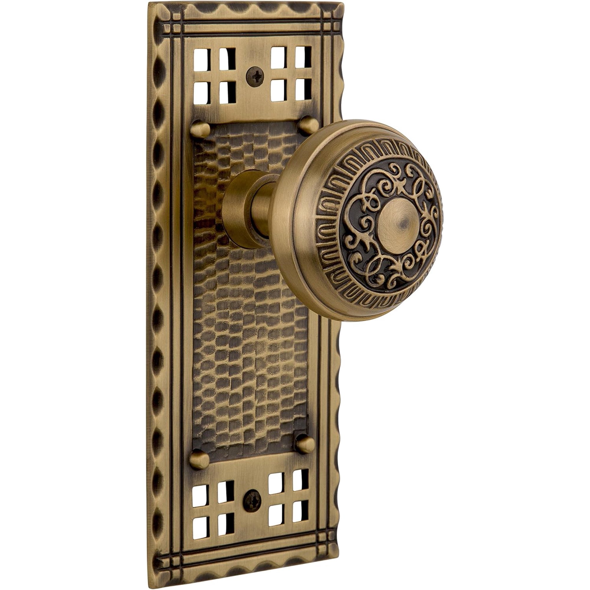 WEIKE Warehouse Craftsman Plate with Egg & Dart Knob, Passage - 2.375