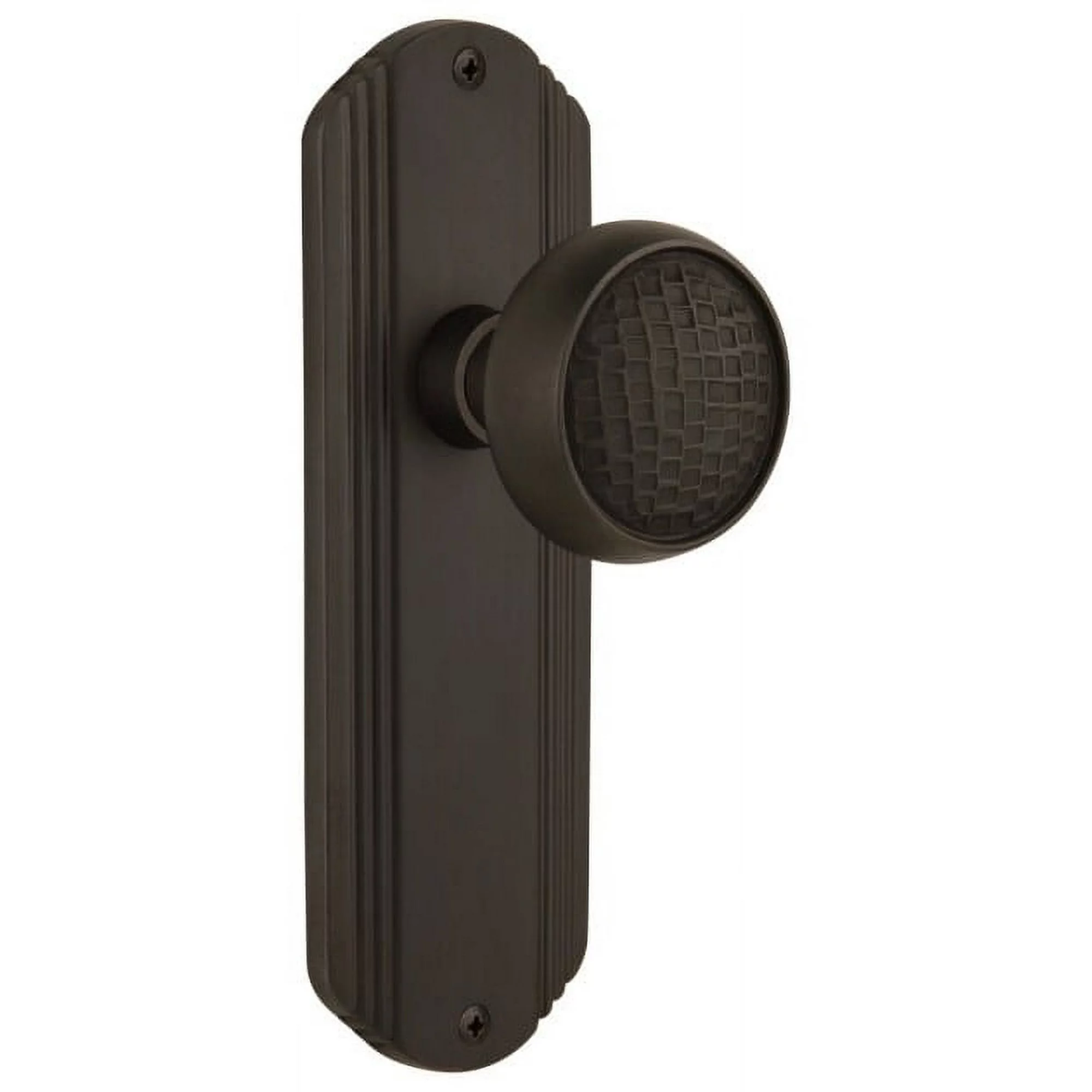 Nostalgic Warehouse Craftsman Privacy Door Knob with Deco Plate