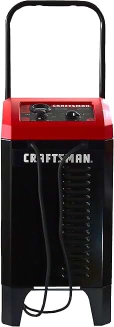 CRAFTSMAN 2-in1 Wheeled Battery Charger and Jump Starter, CMXCESM233 - Manual Timer-Controlled, 250 Cranking Amps, 6/12 Volt for Car, SUV, Truck, and Boat Batteries