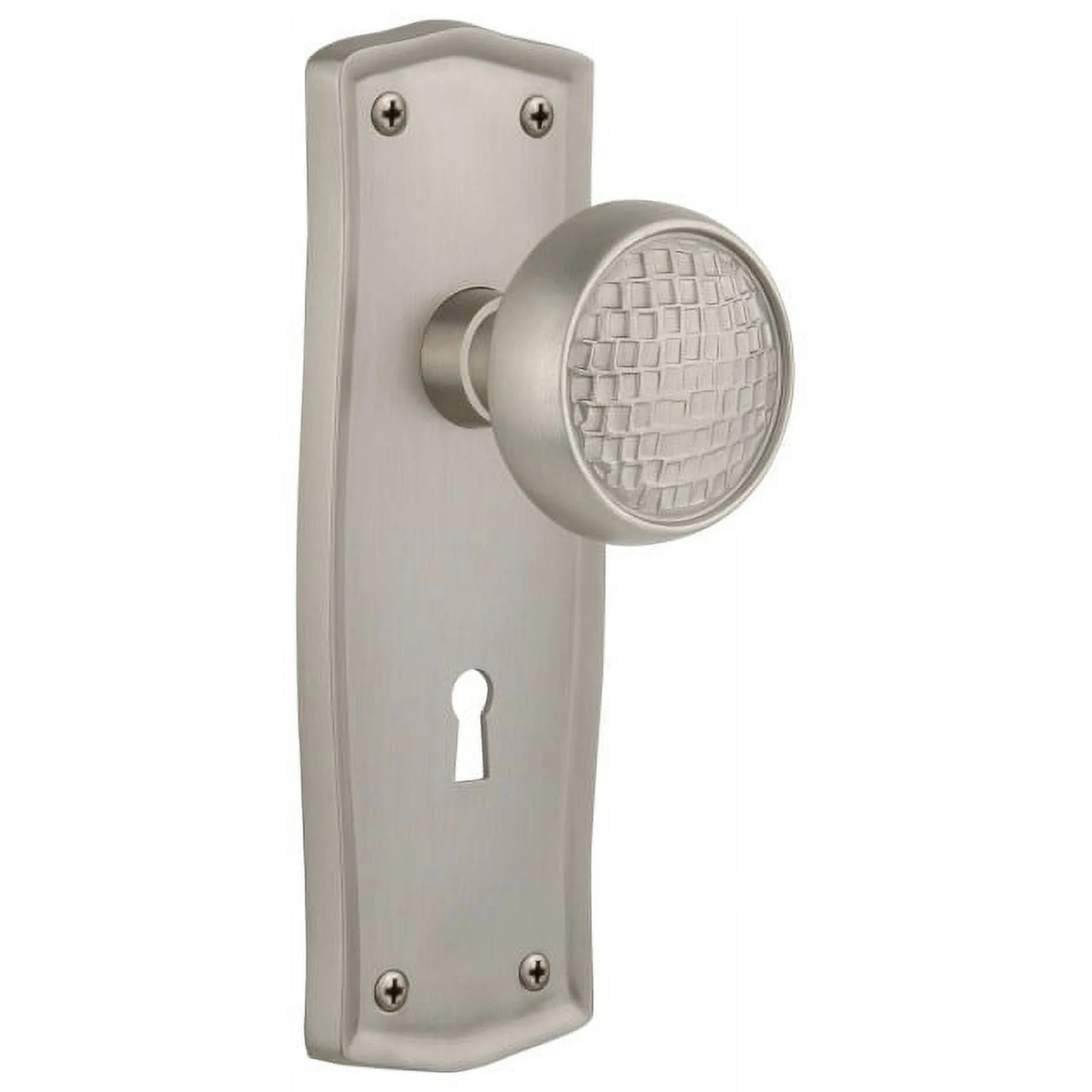 Nostalgic Warehouse Pracra_Psg_238_Kh Craftsman Solid Brass Passage Door Knob Set - Nickel