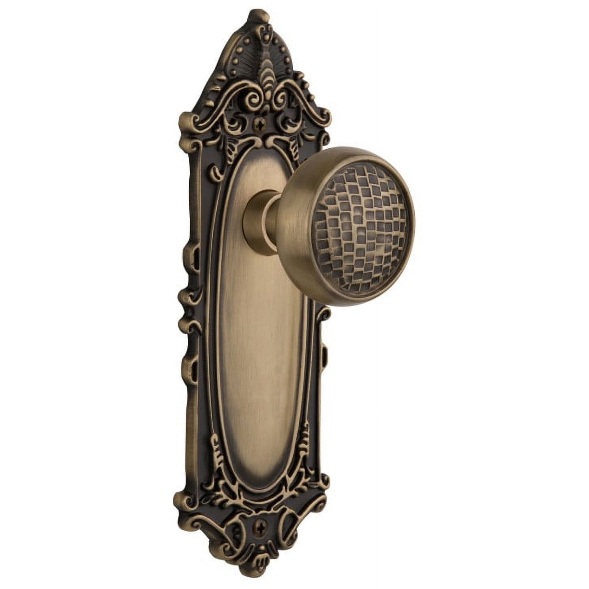 Nostalgic Warehouse Viccra_Psg_238_Nk Craftsman Solid Brass Passage Door Knob Set