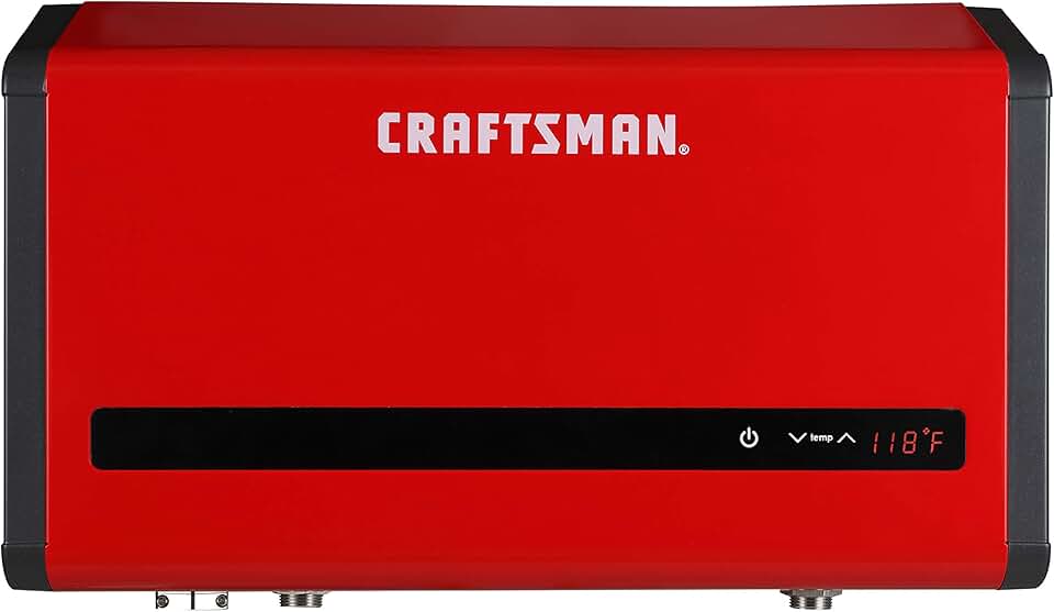 Craftsman CMXTEPA0036 36kW 240-Volt 7.3 GPM Electric Tankless Water Heater, Red