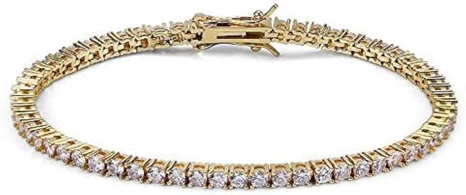 14K Gold Tennis Bracelet with Dazzling 3mm Moissanite Diamond for Women - - A Perfect Jewelry Gift and Quality Craftsmanship