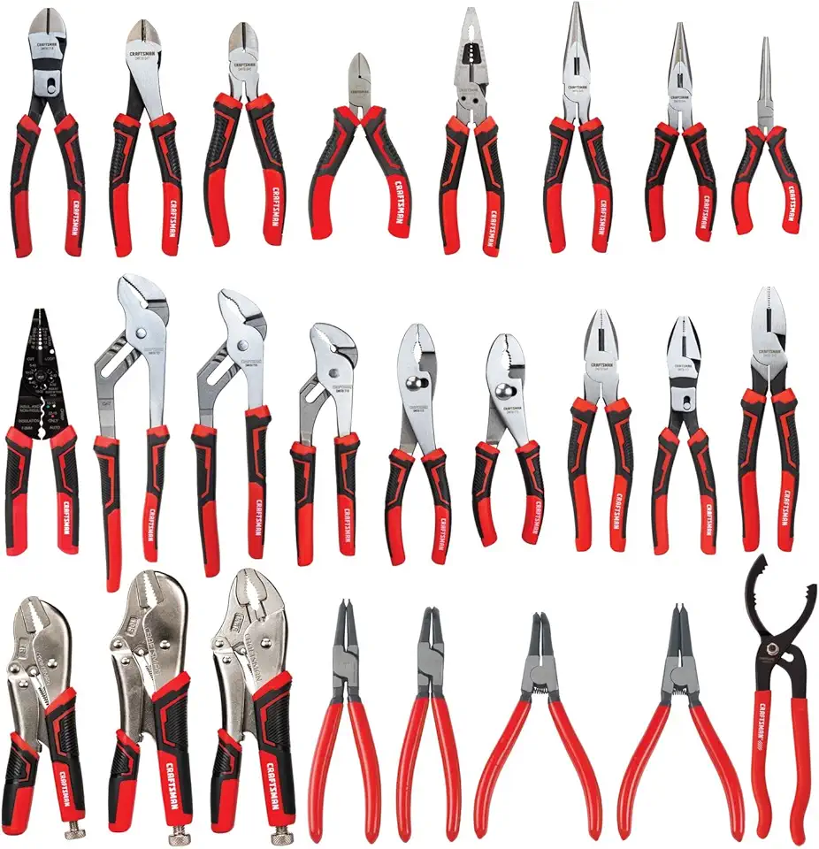CRAFTSMAN Plier Set, 25 Pieces, Durable and Versatile Pliers, Stainless Steel Blades (CMHT82625)