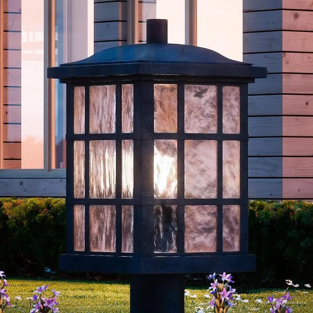 Urban Ambiance Luxury Craftsman Outdoor Post Light, Medium Size: 16.5
