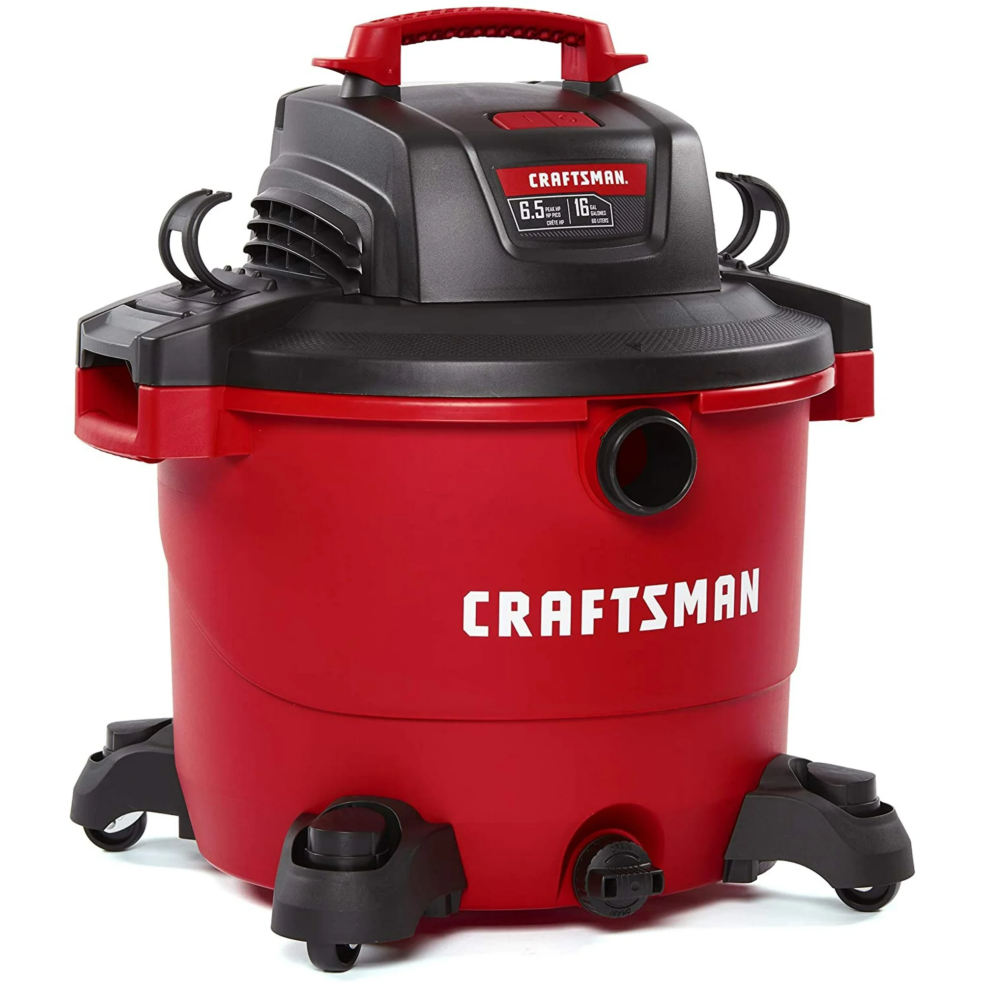 Craftsman CMXEVBE17595 16 Gallon 6.5 Peak HP Wet/Dry Vac, Heavy-Duty Shop Vacuum with Attachments