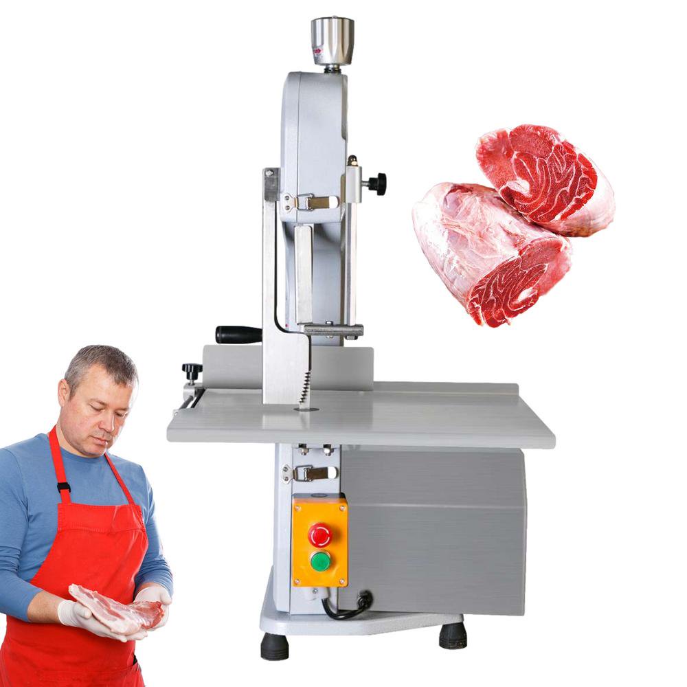 Xianers Commercial Bone Cutter Machine | 1500W Electric Frozen Meat Bone Cutter | 0.8-5.9 Inch Cutting Thickness, 20x15-inch Table Sawing, 6 Saw Cutter, Meat Cutting Machine For Chops