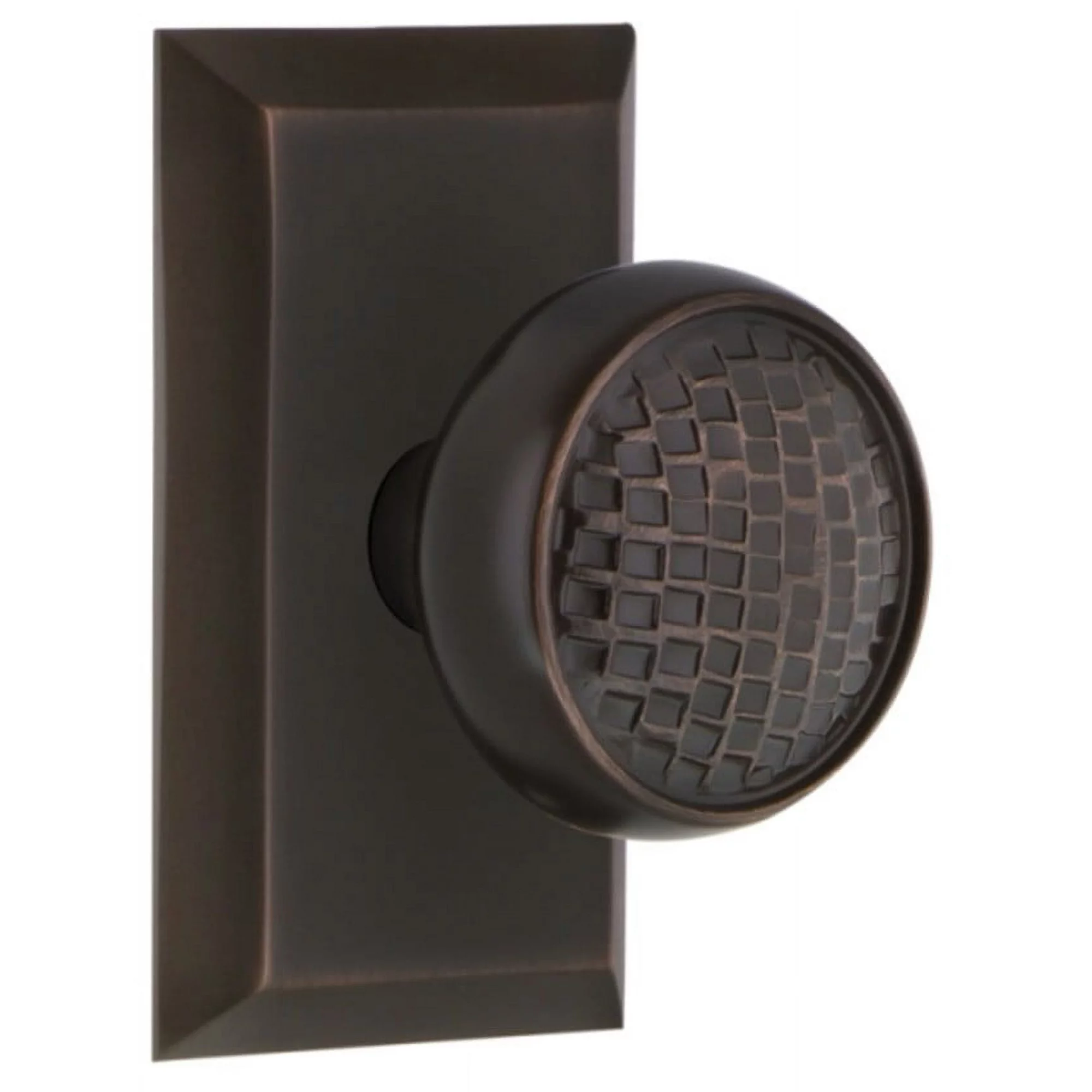 Nostalgic Warehouse Stucra_Psg_238_Nk Craftsman Solid Brass Passage Door Knob Set - Bronze