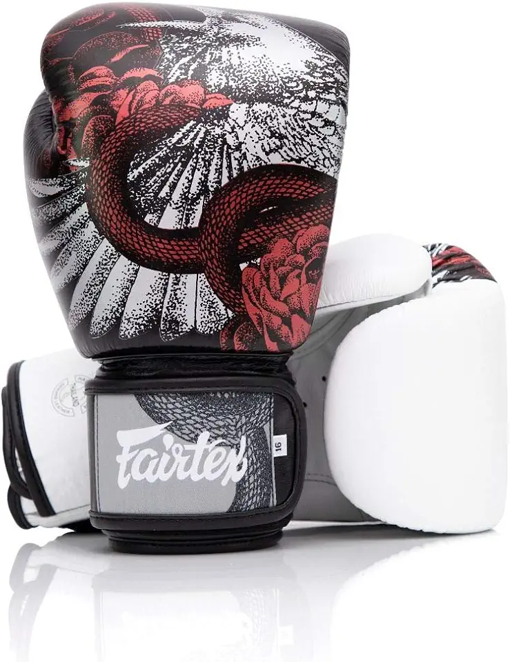 Fairtex Beauty of Survival Limited Edition Boxing Gloves | Premium Craftsmanship |Full-Grain Leather| Stylish Design | Adjustable Fit | Unique Artwork | Velcro Straps