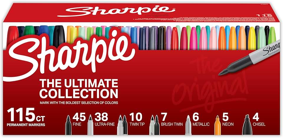 Sharpie Permanent Markers Ultimate Collection Fine And Ultra Fine