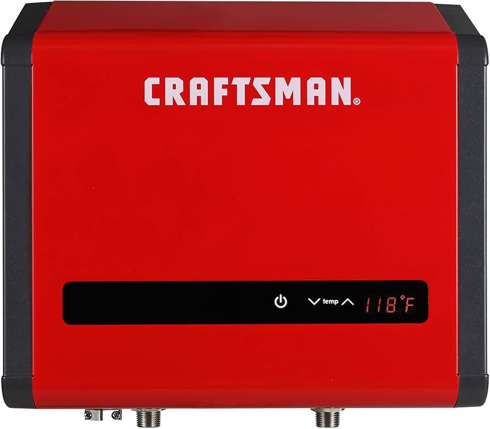 CRAFTSMAN 18kW 240-Volt 3.7 GPM Electric Tankless Water Heater, hot water heater for 1-1.5 Bathrooms