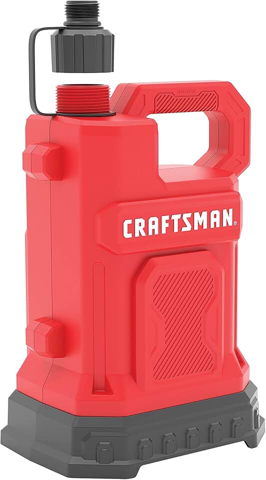 CRAFTSMAN 1/3 HP Thermoplastic Submersible Water Pump, Pumps up to 2750 GPH