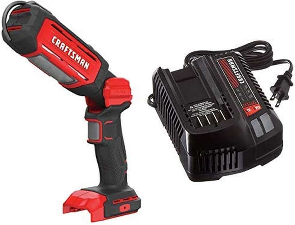 CRAFTSMAN V20 LED Work Light, Handheld with Fast Charger, Battery Sold Separately (CMCL050B & CMCB104)