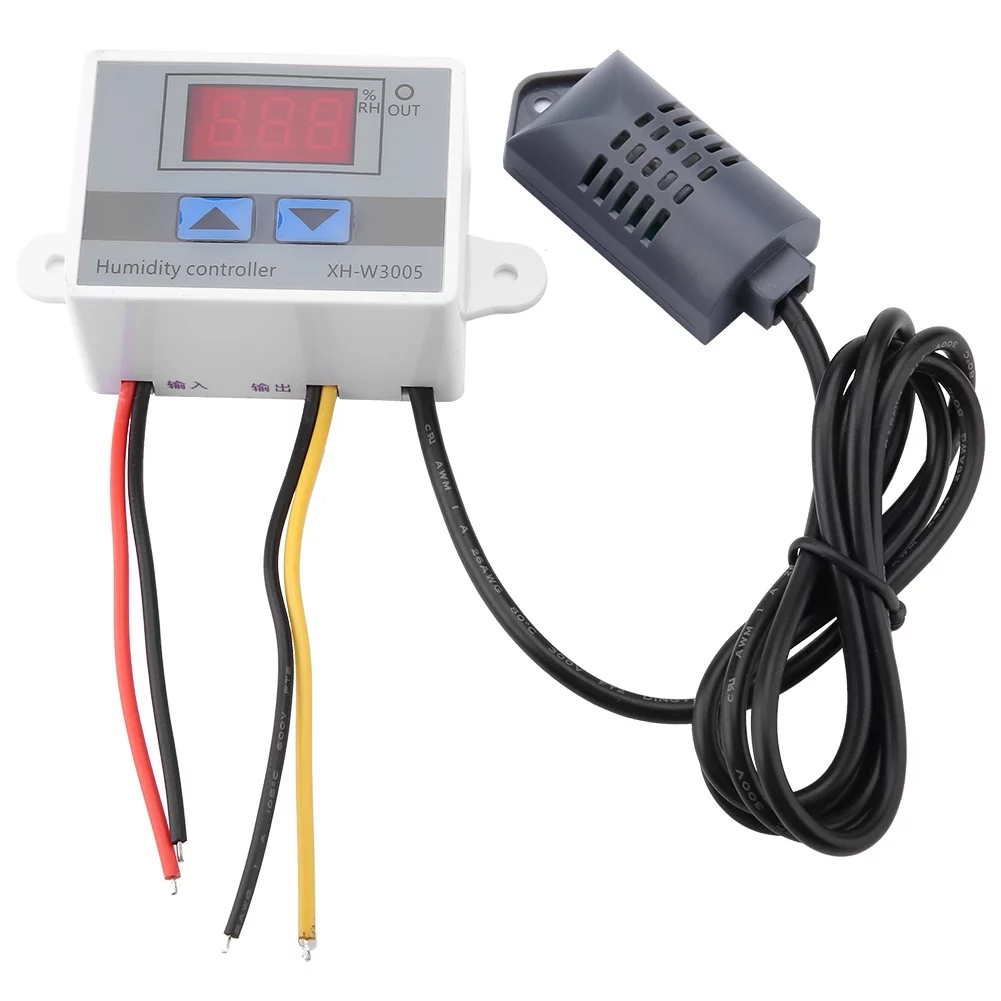 XH-W3005 Digital Hygrometer Switch Controller Humidity Sensor 0~99%RH 24V Binzhouyucong