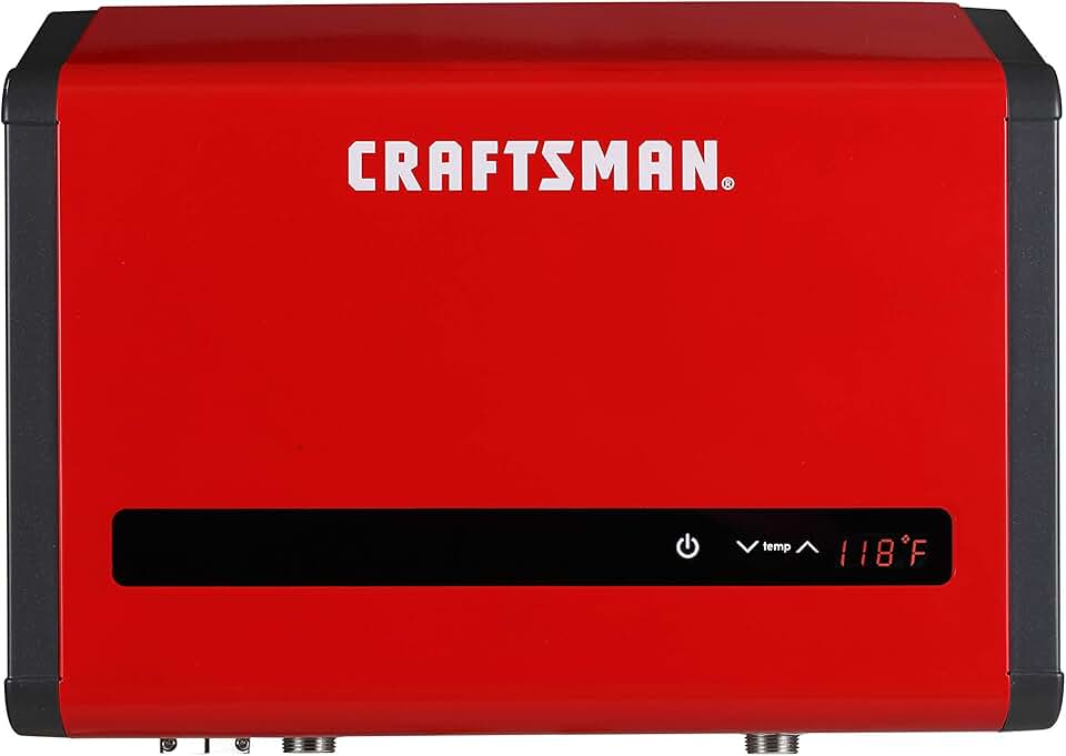CRAFTSMAN 29kW 240-Volt 5.7 GPM Electric Tankless Water Heater, hot water heater for 2-3 Bathrooms