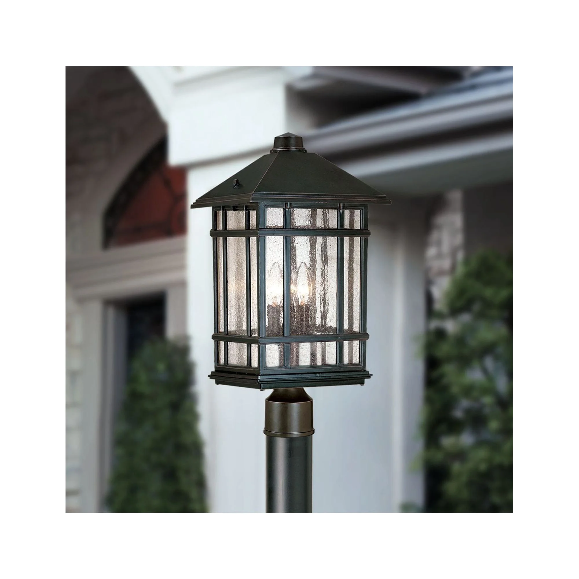 Kathy Ireland Sierra Craftsman Rustic Outdoor Post Light Rubbed Bronze 18