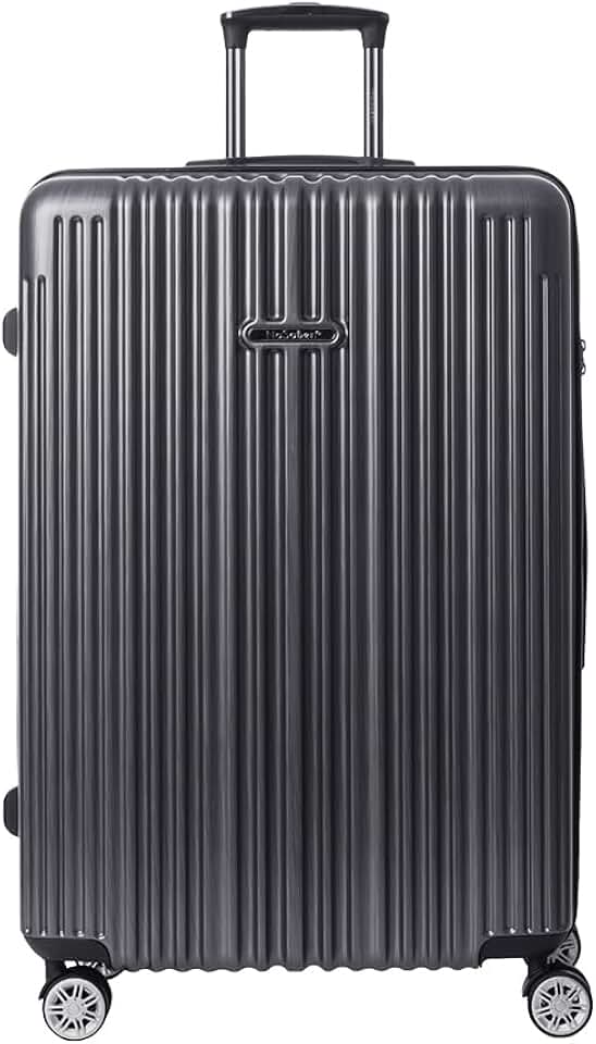 Stylish Hard-side Carry On Luggage, TSA Lock ABS + PC [NorthenBlack] 22-Inch, German design, fine detail and exquisite craftsmanship, with Wheel, capable for Travel/Women/Men/Business Suitcase.