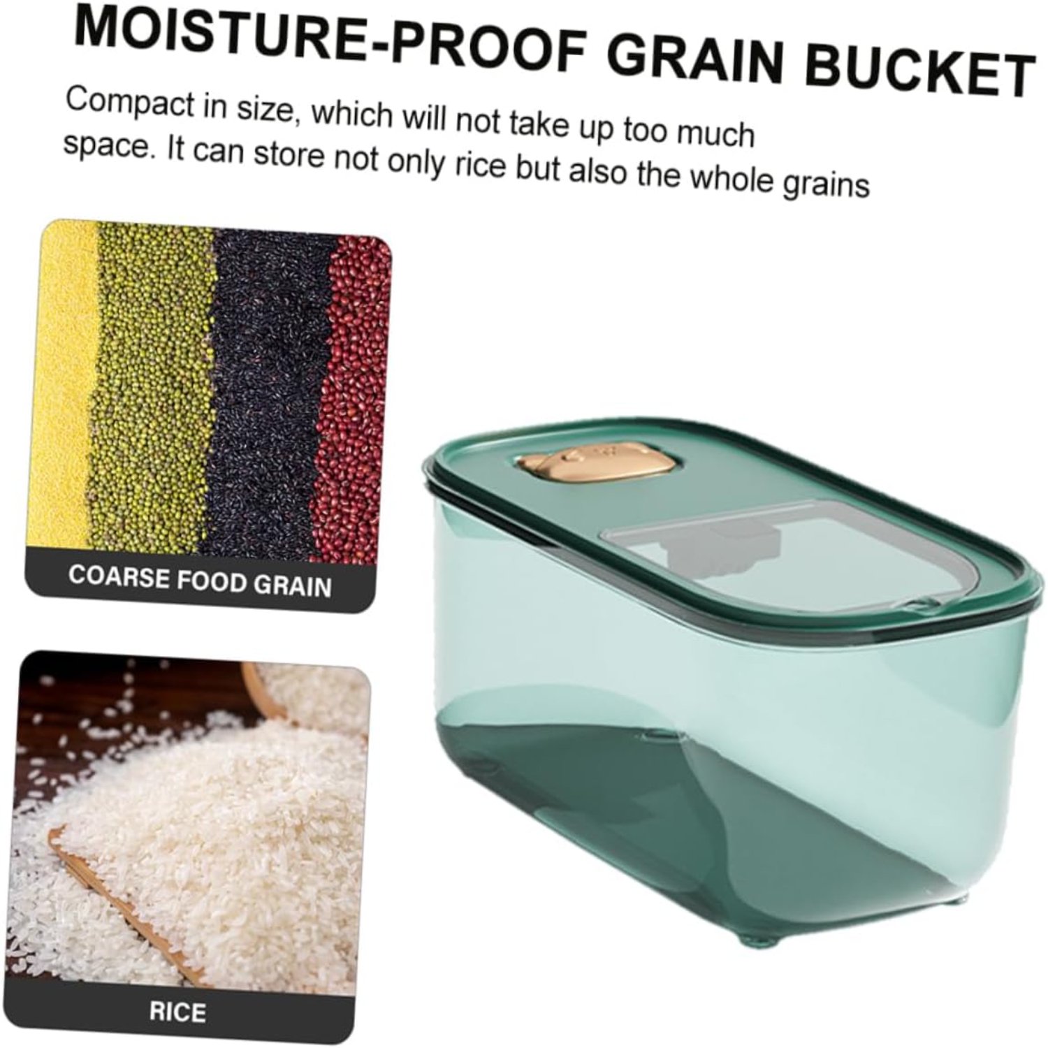 XGZHPJZ Rice Bucket Fridge Rice Canister Airtight  Container with Lid Rice Holder Grain Bin Clear Container with Lid -proof Cereal Case With Cover Grain  Box The Pet