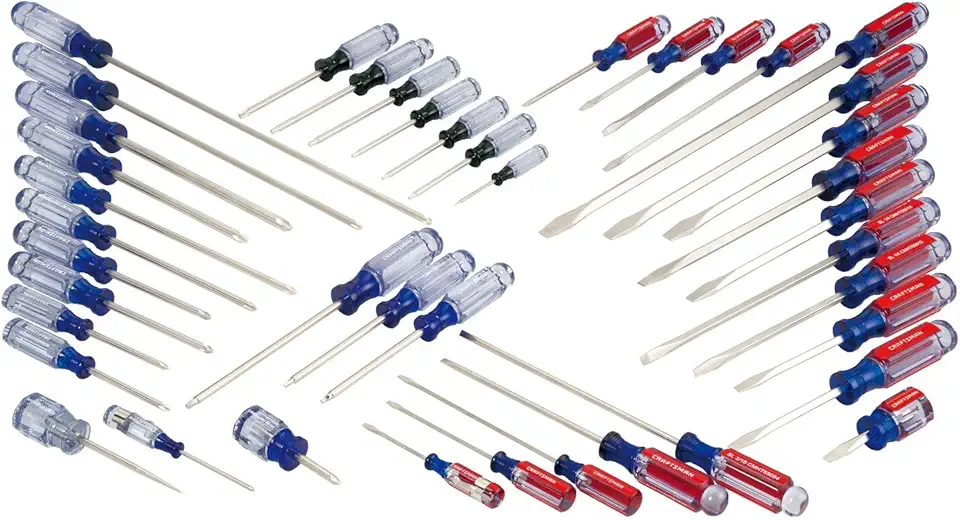 CRAFTSMAN Screwdriver Set, Phillips, Slotted, Torx, Acetate Handle, 42 Pieces (CMHT65300)