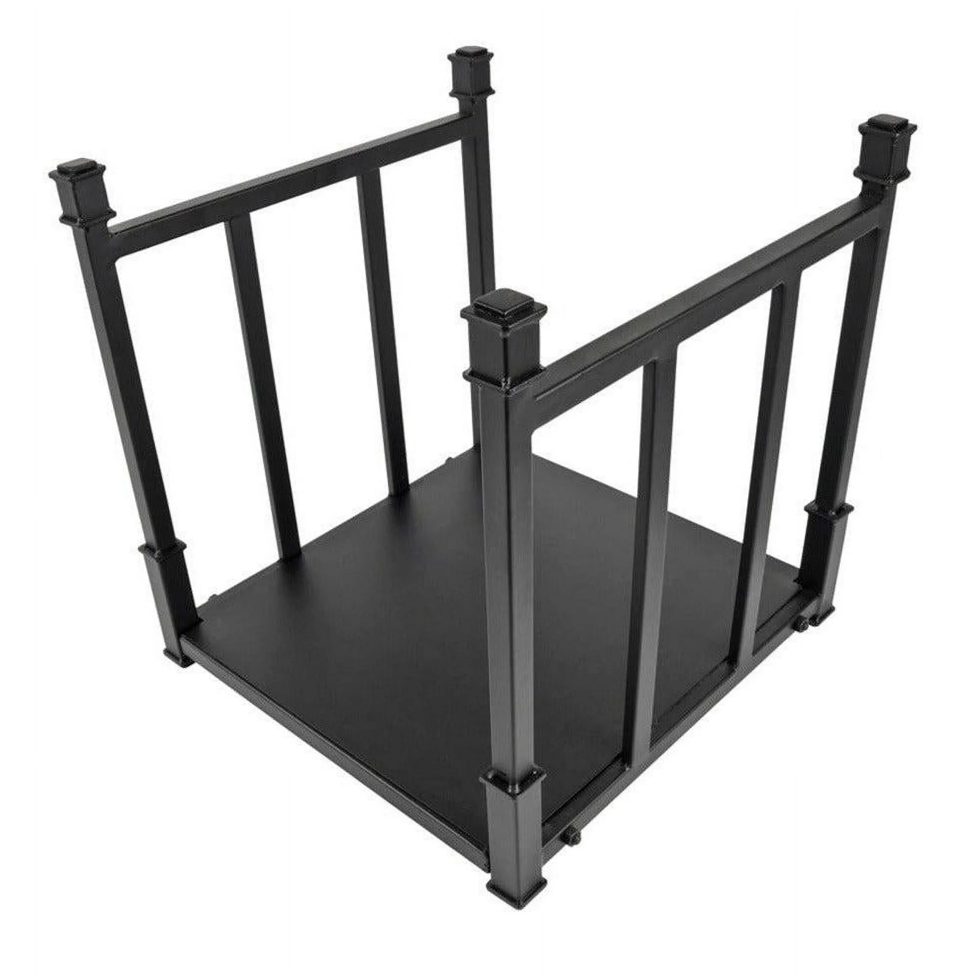 UniFlame 5 Piece Black Craftsman Log Holder/Firewood Holder