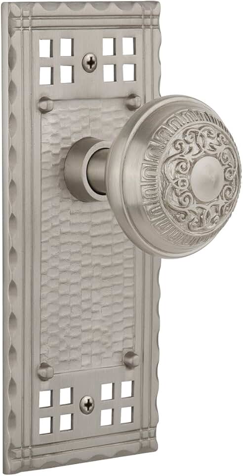 Nostalgic Warehouse Craftsman Plate with Egg & Dart Knob, Passage - 2.75