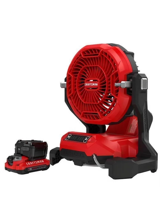 Craftsman V20 10 in. H 3 speed Misting Fan