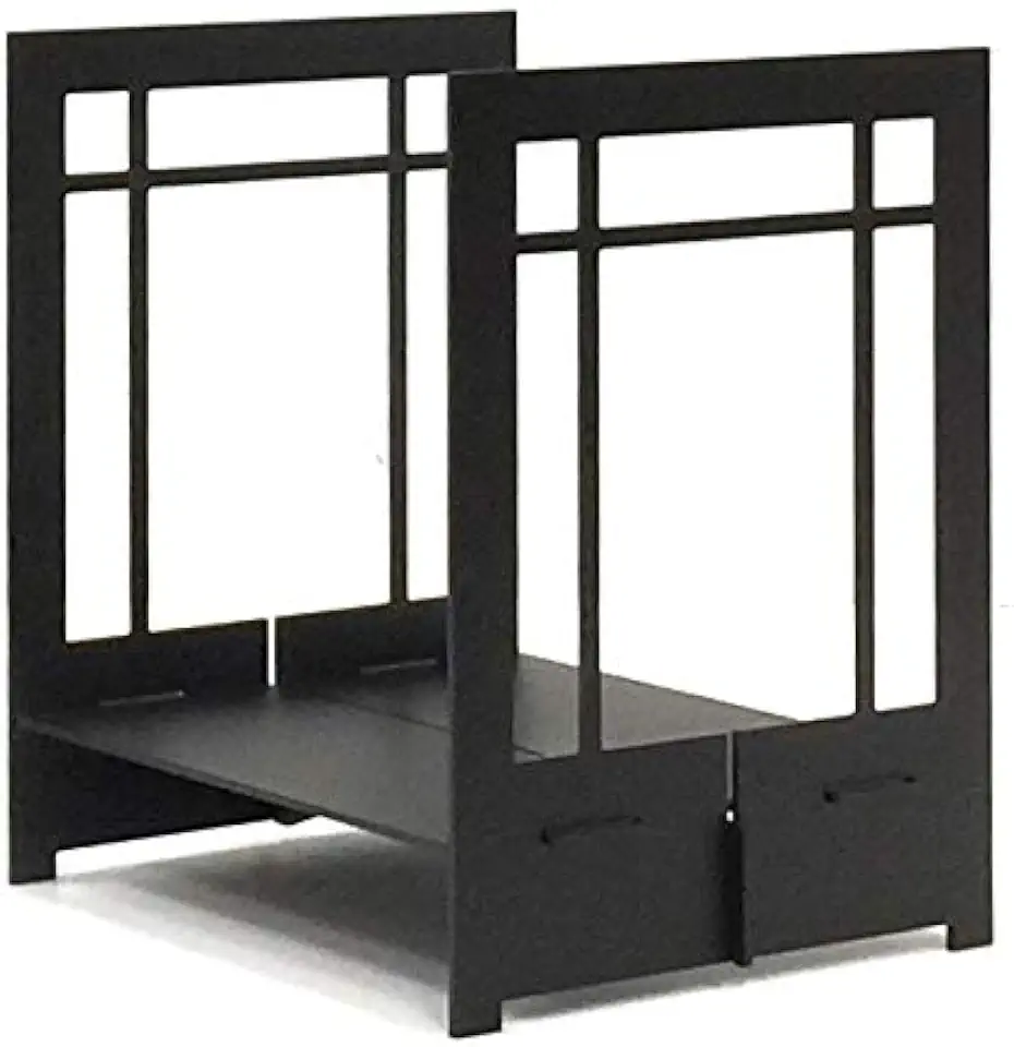 Fireplace Log Basket (Textured Black (Craftsman))