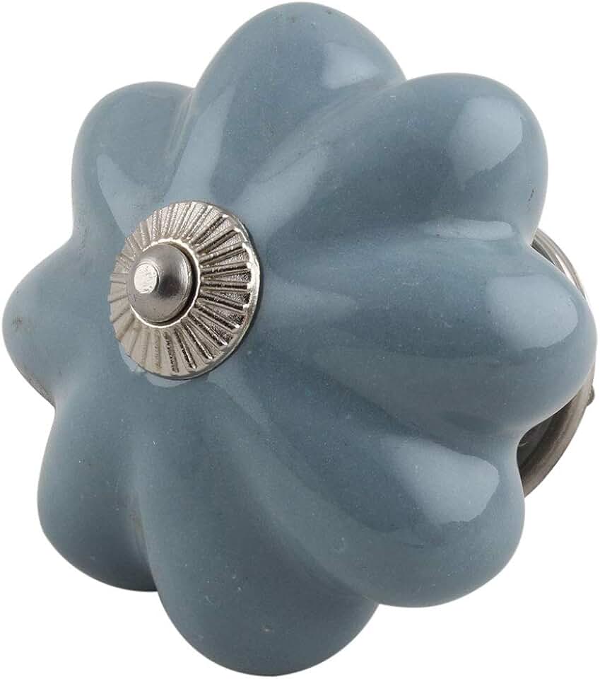 IndianShelf 20 Pack Ceramic Grey Solid Premium Drawer Knobs for Kitchen Cabinet Hardware Door Decorative Dresser Pulls Craftsmanship