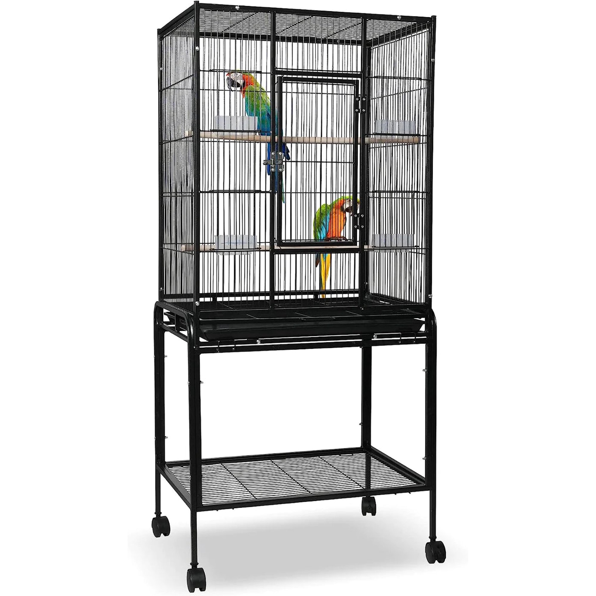 Curated visual reference: Gallery Detail: 53 Inch Bird Cage With Rolling Stand Storage Shelf Large