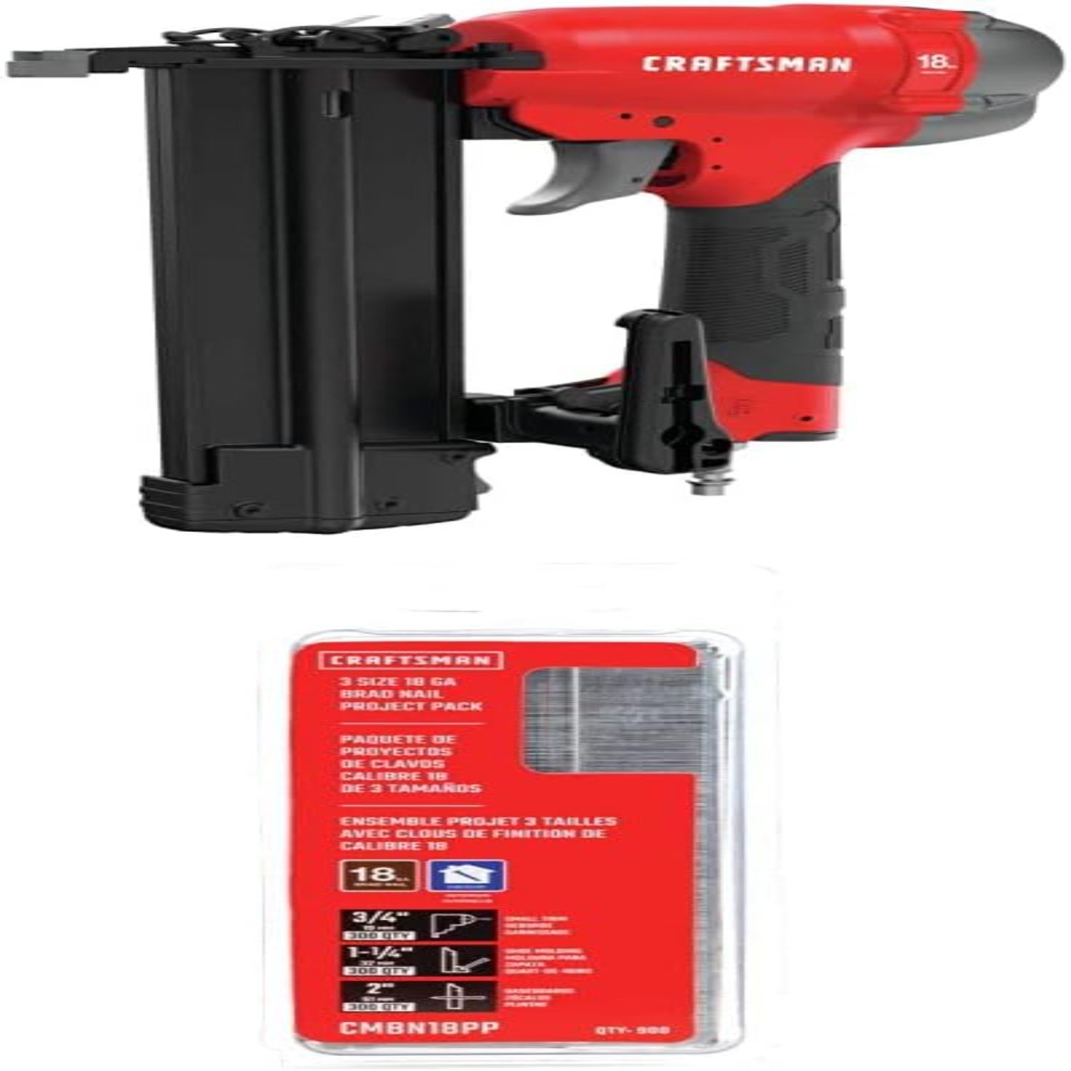 YOZIHAYL CRAFTSMAN Brad Nailer  18GA  Pneumatic Nail Gun (CMPBN18K)