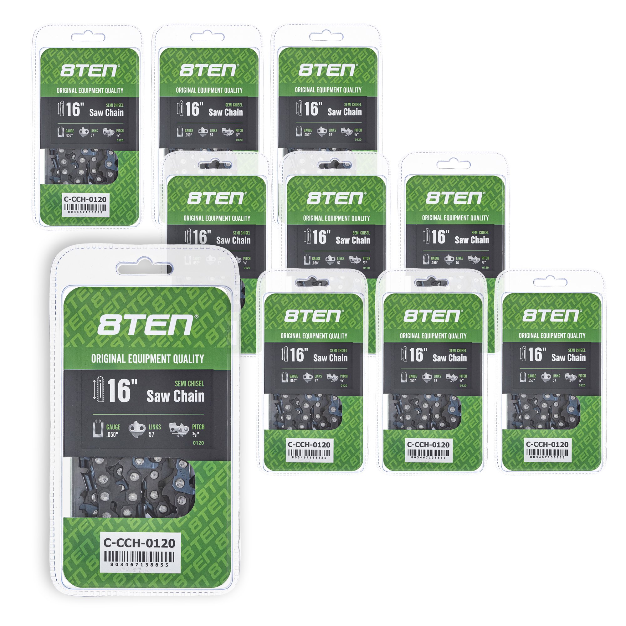 Semi Chisel Chainsaw Chain 16 inch .050 3/8 57DL for Echo Craftsman Shindaiwa 810-CCC2342H