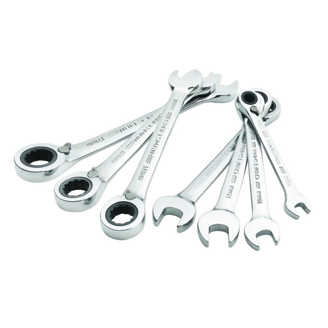 Craftsman Metric Reversible Ratcheting Combination Wrench Set 7 pc. - Case of: 1;