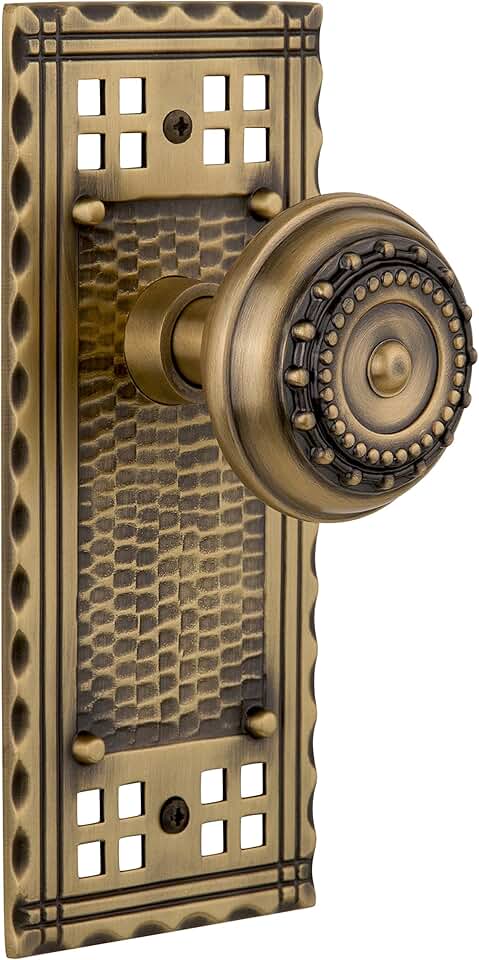 Nostalgic Warehouse Craftsman Plate with Meadows Knob, Passage - 2.375