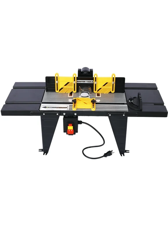 WhizMax Electric Benchtop Router Table with Retractable Guard Fence Rustproof Router Kit Wood Working Craftsman Tool