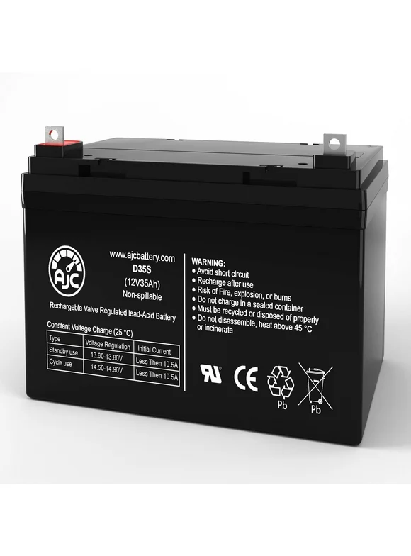Peg Perego Craftsman Atv IGOR0023 12V 35Ah Ride-On Toys Battery - This Is an AJC Brand Replacement
