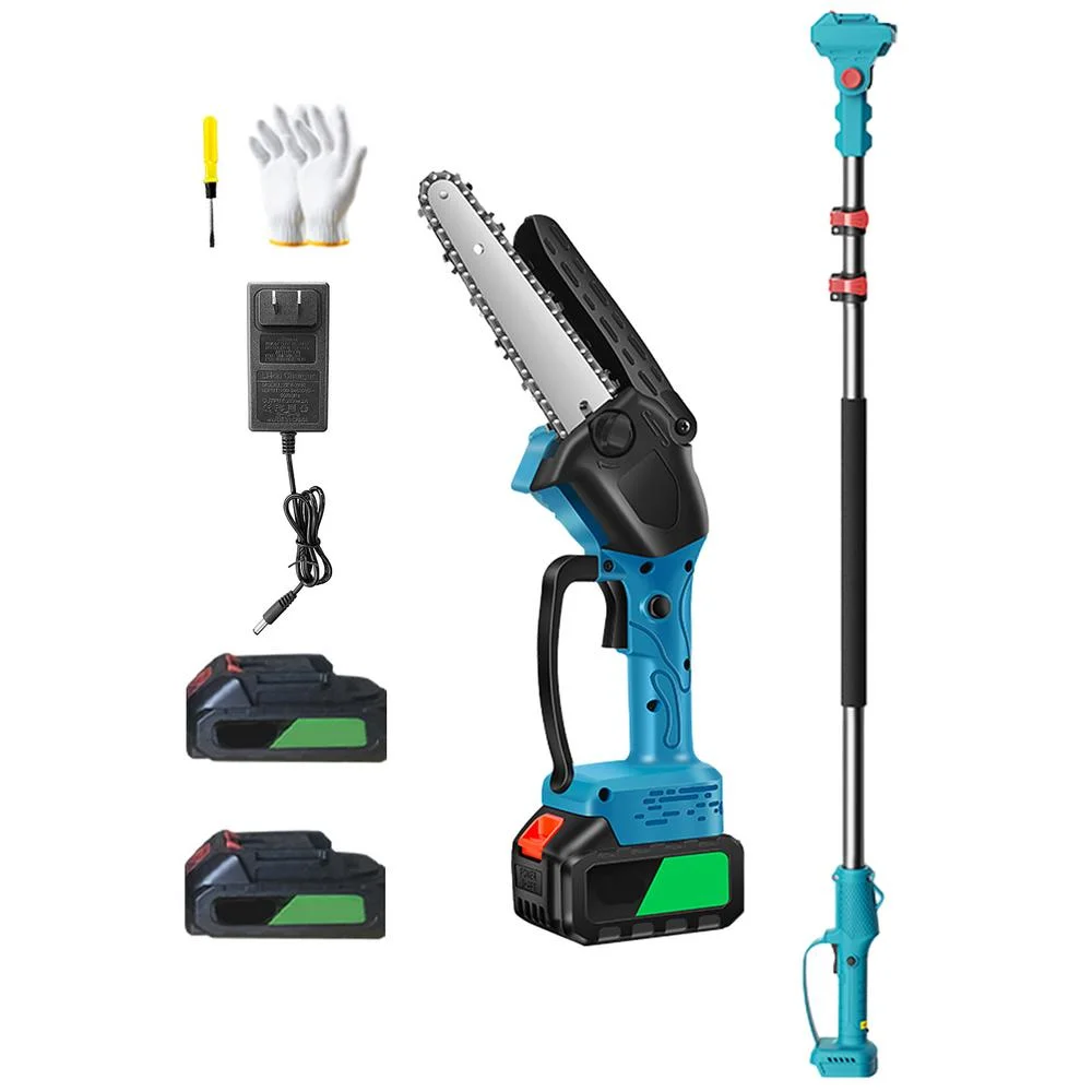 Xianers Chainsaw , Mini Chainsaw, 6“ Electric Chainsaw Cordless，5 batteries*2 ，Upgraded Brushless Chainsaw and Auto Oiler , Handheld Chain saw for Trees Branches Trimming Wood Cutting