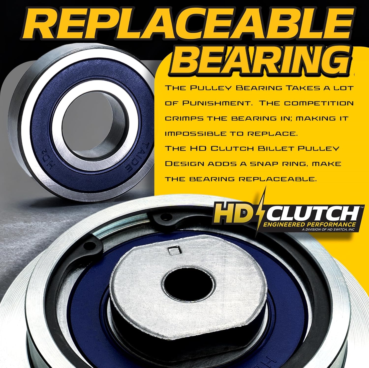 HD Switch HiTorq 125ftlbs (OEM is 105) 917-05209 Billet Pulley Clutch & 925-3233A 10A PTO Switch Fits Troy-Bilt MTD Craftsman Cub Cadet RZT-L RZT-LX RZT-S RZT-SX XT1-GT50 717-05209 Lawn Mower Tractor