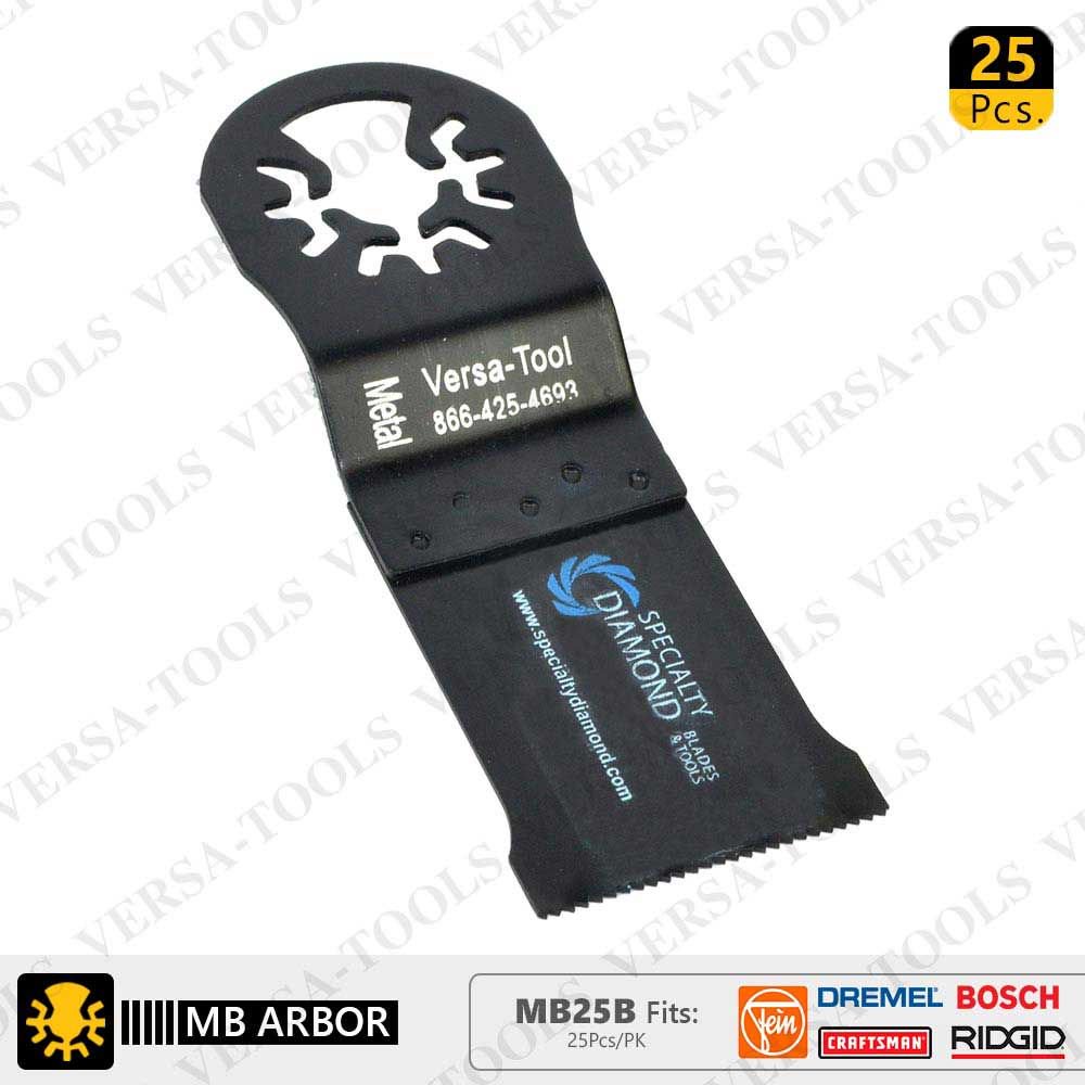 Versa Tool MB25B 35mm Bi-Metal Multi-Tool Saw Blades 25/Pk Fits Fein Multimaster, Dremel, Bosch, Craftsman, Ridgid Oscillating Tools