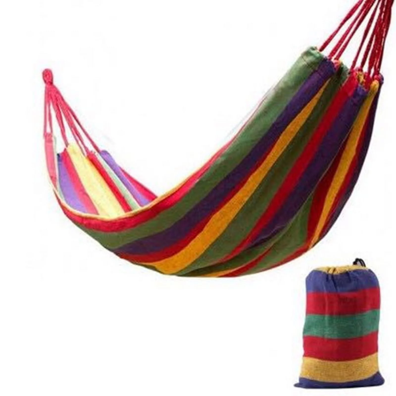 Camping Hammock Double Portable Hammock with 2 Tie Straps Colorful