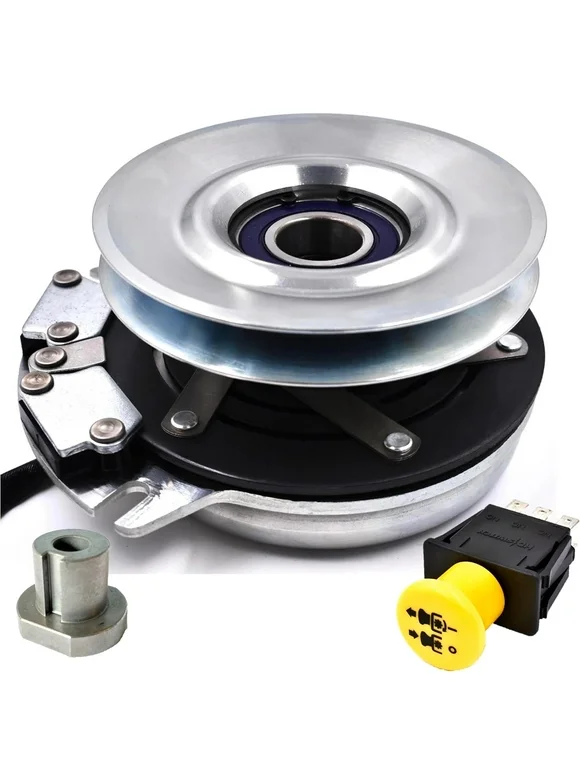 HD Switch HiTorq 125ftlbs (OEM is 105) 917-05209 Billet Pulley Clutch & 925-3233A 10A PTO Switch Fits Troy-Bilt MTD Craftsman Cub Cadet RZT-L RZT-LX RZT-S RZT-SX XT1-GT50 717-05209 Lawn Mower Tractor